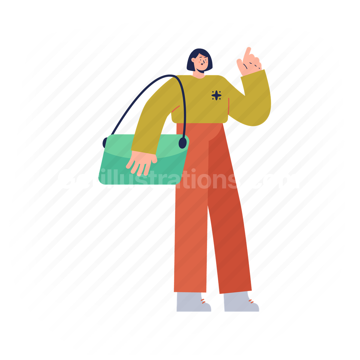 woman, bag, handbag, purse